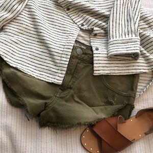 Free People Green SHORT shorts